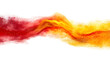 © master graphics  - Spain flag colours powder exploding on isolated background