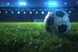 Fototapeta Sport - a football ball on grass