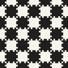 Wall Mural - Vector seamless pattern. Repeating geometric elements. Stylish monochrome background design.