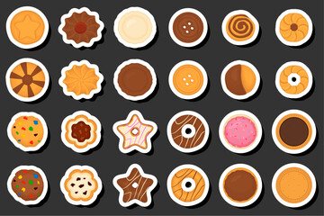 Illustration on theme fresh sweet tasty cookie of consisting various ingredients