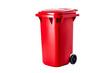 © Areerat - Red trash bin isolated on transparent background.