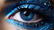 Make-up für blaue Augen, Mode Kunst Design