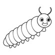 © Ismail Hossain - Caterpillar illustration coloring page for kids