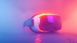 A close up of a pair of goggles on top of some foggy background, AI