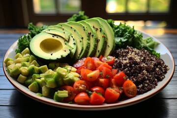 Organic fresh vegetables with diet menu and healthy salad food isolated on wooden background