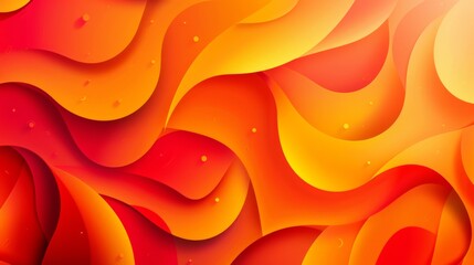 Wall Mural - Fiery abstract geometric background with intense orange and red shapes and gradients.