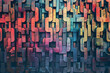 Multicolored abstract background with Chains using a matte color scheme 
