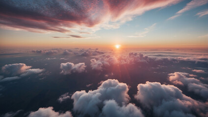 Poster - Sun Setting Over Clouds in the Sky