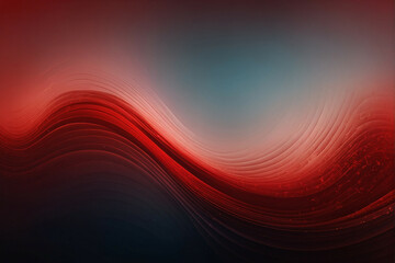 Canvas Print - Red and Black Background With Wavy Lines