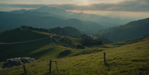 Wall Mural - Rolling Green Hillside Covered in Lush Grass