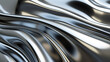 3d illustration of metallic chrome background with some smooth folds.