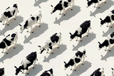 Fototapeta  - Ilustracja, wzór, krowy na białym tle