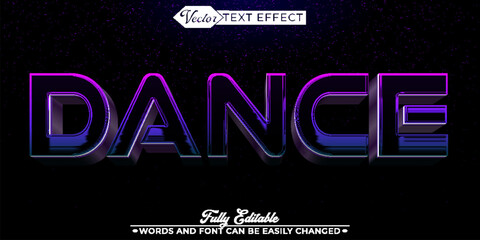 Wall Mural - Dance Vector Editable Text Effect Template