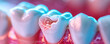 © LeManna - Close-up isolated view of gum with unhealthy teeth with caries. Health care and dental oral hygiene concept.