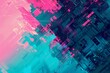 Abstract blue. mint and pink background with interlaced digital glitch and distortion effect. Futuristic cyberpunk design. Retro futurism. webpunk. rave 80s 90s cyberpunk aesthetic techno neon colors