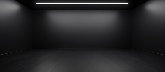 Canvas Print - Empty black gradient studio room for product advertising.