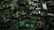 © Nittaya - Computer parts to be recycling background. Recycling and waste management.
