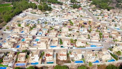 Sticker - Pinar de Campoverde residential suburban district view from above, modern houses view. Costa Blanca, Province of Alicante, Spain
