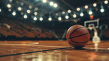 Fototapeta Sport - Generative AI, Professional basketball court, empty sport arena background