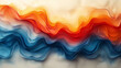 Vibrant abstract wave pattern with orange and blue hues.
