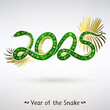 Symbol of the Year Stylized Green Snake