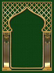 Wall Mural - Arch of gold in the oriental style