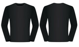Fototapeta  - Long sleeve black t shirt. vector illustration