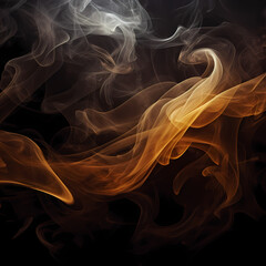 Canvas Print - Abstract swirls of smoke against a dark background 