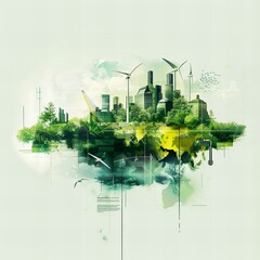 Wall Mural - eco city landscape