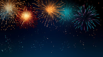 Wall Mural - Fireworks background for celebration, holiday celebration concept