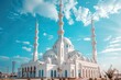 Ramadan and EID background with mosque or lantern illustration