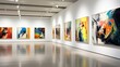© Cloudyew - Modern abstract art in a museum space