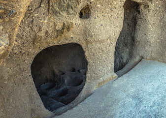 Poster - Vardzia cave monastery site on a slope of Erusheti Mountain, Georgia