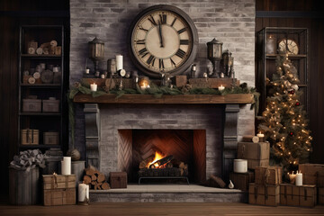 Poster - fireplace.