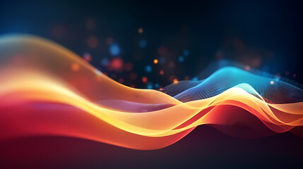 Wall Mural - Abstract wavy lines, interesting abstract background and bokeh