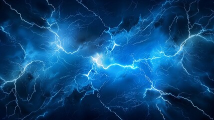 blue lightning on dark background