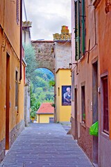 Wall Mural - landscape of the village of Vicchio in Mugello in Tuscany, Italy