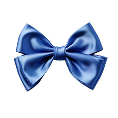 Wall Mural - Blue bow tie isolated on transparent background, PNG available