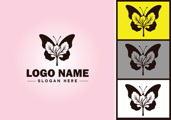 Wall Mural - Butterfly logo vector art icon graphics for company brand icon Butterfly logo template