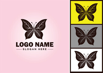 Wall Mural - Butterfly logo vector art icon graphics for company brand icon Butterfly logo template