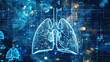 technological theme background of human lungs. lungs in futuristic anatomy picture