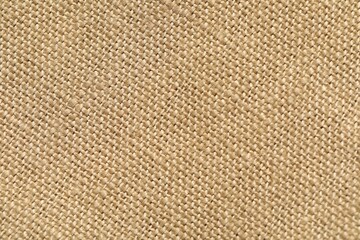 Wall Mural - Texture of beige fabric as background, top view