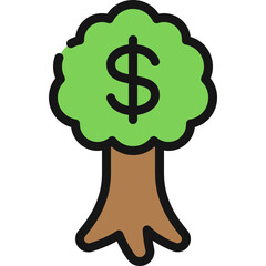 Wall Mural - Money Tree Icon