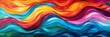 Colorful abstract wave pattern design - Vibrant, flowing waves of color create a dynamic and artistic abstract design, great for backgrounds or conceptual art