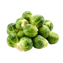 Wall Mural - Brussel Sprouts isolated on white or transparent background