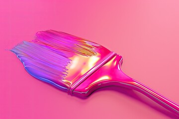 Aufkleber - Glossy 3D paintbrush sign for artistic concepts.