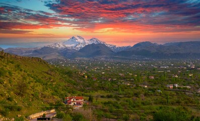 Canvas Print - Erciyes mountain, 3916 meters high, located in Kayseri, Turkey