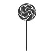 Silhouette candy lollipop black color only