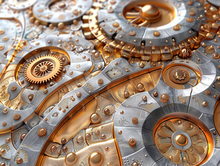 clock background, generative, ai, machine, mechanical, blue, gold, gear, clock, watch, mechanism, gears, metal, wheel, vintage, time, old, clockwork, macro, industrial, technology, engineering, 