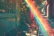 multicolored rainbow,happiness and joy concept